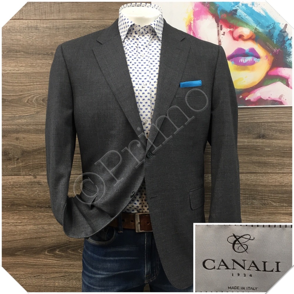CANALI 1934 Mens Wool Blazer Sport Coat Casual Jacket Size 46R Classic Suit